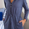 Seahorse Taylor - Badjas Lounge - Zacht double-jersey - Blauw - L