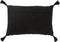 J-Line kussen Rechthoek + Kwasten - katoen - zwart