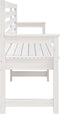 vidaXL - Tuinbank - 203,5x48x91,5 - cm - massief - grenenhout - wit