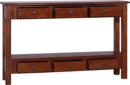 vidaXL - Wandtafel - 120x30x75 - cm - massief - mahoniehout - klassiek - bruin