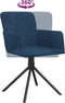 vidaXL - Eetkamerstoelen - draaibaar - 2 - st - fluweel - blauw