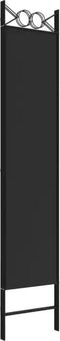 vidaXL - Kamerscherm - met - 3 - panelen - 120x200 - cm - stof - zwart