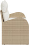 vidaXL - 2-Zit - Ligbed - met - Kussens - Beige - Poly - Riet