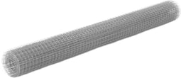 vidaXL Draadgaas vierkant 10x1.5 m staal met PVC coating grijs