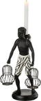 J-Line decoratie Jongen Staand Etnisch Manden - polyresin - zwart/wit