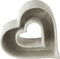 J-Line bloempot Hart In Hart - cement - grijs - Ø 22 cm