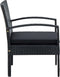 vidaXL - Tuinstoel - met - kussen - poly - rattan - zwart
