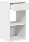 vidaXL - Nachtkastje - met - lade - 35x34x66,5 - cm - wit