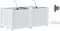 vidaXL - Plantbakken - met - Water - Irrigatiesysteem - 2 - stuks - Wit