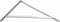 Set square Fepre Steel White (33 x 50 cm)