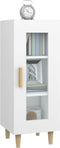 vidaXL - Dressoir - 34,5x34x90 - cm - bewerkt - hout - wit