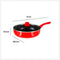 Secret de Gourmet - Hapjespan met deksel - Alle kookplaten/warmtebronnen geschikt - rood/zwart - Dia 28 cm