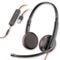 Poly C3225 USB-A - Hoofdtelefoon met microfoon - Ruisonderdrukkend - Zwart Rood