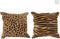 J-Line kussen Dierenprint - leer - mix - 2 stuks