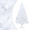 vidaXL - Kunstkerstboom - met - verlichting - en - kerstballen - 210 - cm - PVC - wit