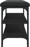 vidaXL - Schoenenbank - 62x32x47 - cm - bewerkt - hout - zwart