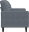 Fauteuil 60 cm fluweel donkergrijs
