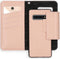 Selencia Hoesje Geschikt voor Samsung Galaxy S10 Hoesje Met Pasjeshouder - Selencia Surya 2-in-1 Uitneembare Vegan Lederen Bookcase - Roze