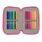 Driedubbele Pennenzak LOL Surprise! Divas Blauw 12.5 x 19.5 x 5.5 cm (36 Onderdelen)
