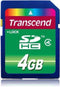 Transcend SDHC Class 4 - Geheugenkaart 4 GB - Betrouwbare prestaties - (1 stuk)