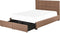 ROCHELLE - Bed opbergruimte - Bruin - 140 x 200 cm - Polyester