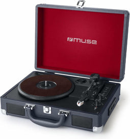 Muse MT-103DB - Kofferplatenspeler - Bluetooth USB opname - Donkerblauw