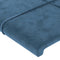 vidaXL - Hoofdborden - 2 - st - 90x5x78/88 - cm - fluweel - donkerblauw