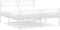 vidaXL - Bedframe - met - hoofd- - en - voeteneinde - metaal - wit - 160x200 - cm