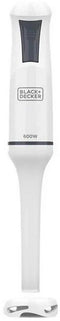 Black & Decker Staafmixer Vermogen 600 Watt 1 Snelheid in staal en wit glas - BXHB600E