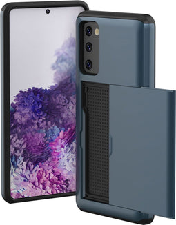 imoshion Hoesje Geschikt voor Samsung Galaxy S20 FE Hoesje - Ruimte voor 2 pasjes - imoshion Backcover met pasjeshouder - Donkerblauw