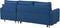 FLAKK - Hoekslaapbank - Marineblauw - Linkerzijde - 232 cm - Polyester
