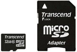 Transcend 32GB microSDHC - Class 10 - Lezen 90MB/s