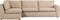 WOOOD Freek Hoekbank Links - Polyester - Warm Beige - 80x284x175