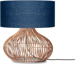 GOOD&MOJO Tafellamp Kalahari - Denim/Rotan - Ø47cm - Modern
