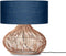 GOOD&MOJO Tafellamp Kalahari - Denim/Rotan - Ø47cm - Modern
