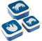 Rex school set met Drinkfles en Snackdoosjes (3 stuks) - Luiaard - Blauw