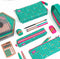 Schooletui met Accessoires Milan Copper III 22,5 x 11,5 x 11 cm Groen