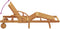 vidaXL - Opvouwbare - Zonnebank - met - Wielen - & - Kussen - Rood - Massief - Hout - Acacia