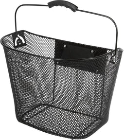 Afneembare fietsmand Mighty met stuurbevestiging - zwart