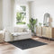 vidaXL - Shaggy - Tapijt - met - Latex - Onderkant - Donkergrijs - 160x160 - cm