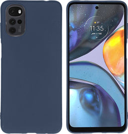 iMoshion Hoesje Geschikt voor Motorola Moto G22 Hoesje Siliconen - iMoshion Color Backcover - Donkerblauw