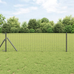 vidaXL - Euro - Hek - Grijs - 0.4x50 - m - Staal