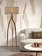 GOOD&MOJO Vloerlamp Java - Bamboe Zwart - 50x50x145cm - Driepoot - - Staande lampen voor Woonkamer - Slaapkamer