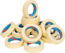 Afplaktape (nar) beige 25 mm x 50 meter | 12 stuks