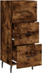 vidaXL - Dressoir - 34,5x34x90 - cm - bewerkt - hout - gerookt - eiken