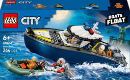 LEGO® City Achtervolging met Politieboot - Drijft Echt - 264 onderdelen