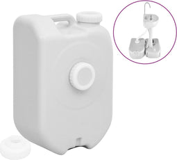 vidaXL - Watertank - draagbaar - met - adapter - 24 - L - grijs