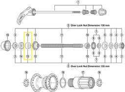 Afstandsbus links Shimano 8 mm