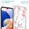 iMoshion Hoesje Geschikt voor Samsung Galaxy A14 (4G) Hoesje Met Koord - iMoshion Design Hoesje met Koord - Roze / Blossom Watercolor