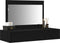 vidaXL - Wand-Montage - Make-Up - Tafel - in - Zwart - Eik, - 100x40x70 - cm